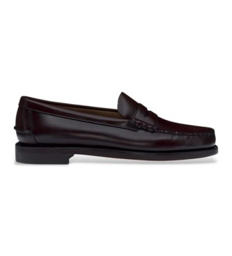 Mocasines de Piel Classic Dan marrón burdeos