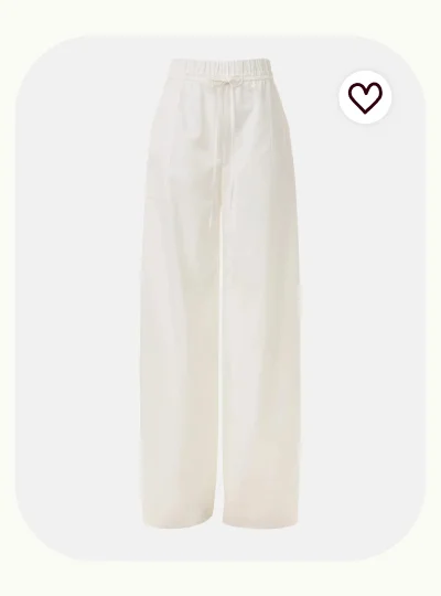 Mid Rise Cotton Drawstring Pants
