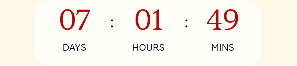 A timer counting down to August 14th at 10AM EST