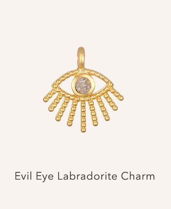 Evil Eye Labradorite Charm
