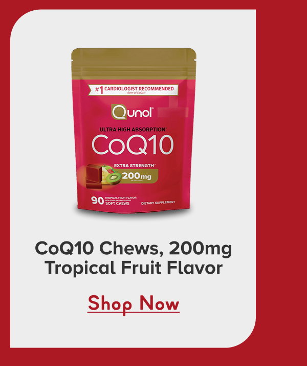 CoQ10 Chews, 200mg Tropical Fruit Flavor