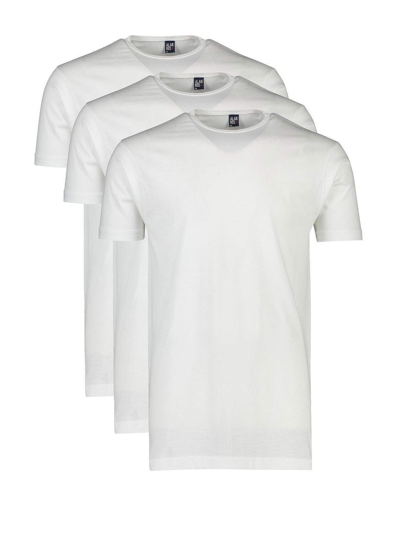 Alan Red t-shirt 3-pack Derby wit effen