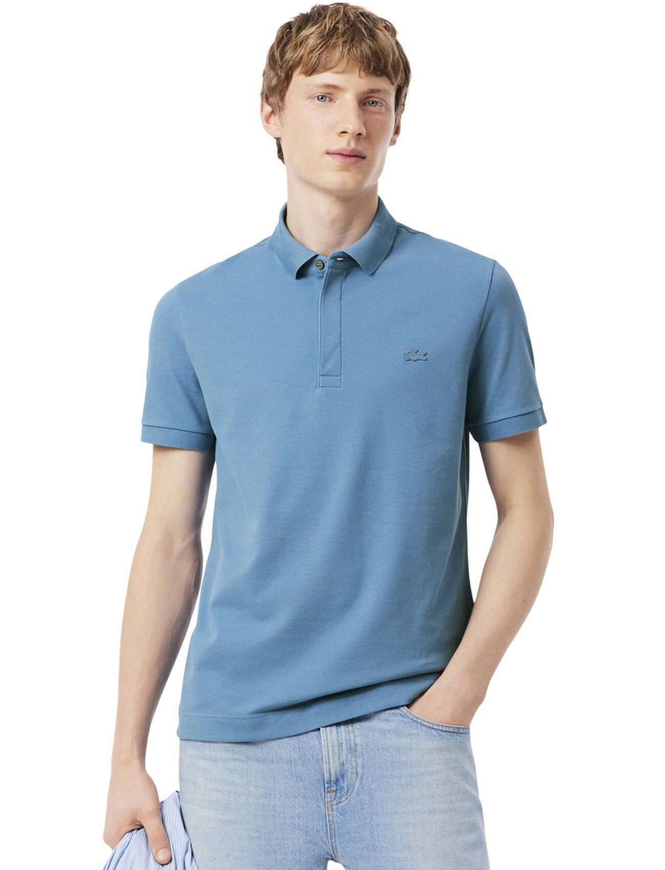 Polo korte mouw Lacoste blauw regular fit