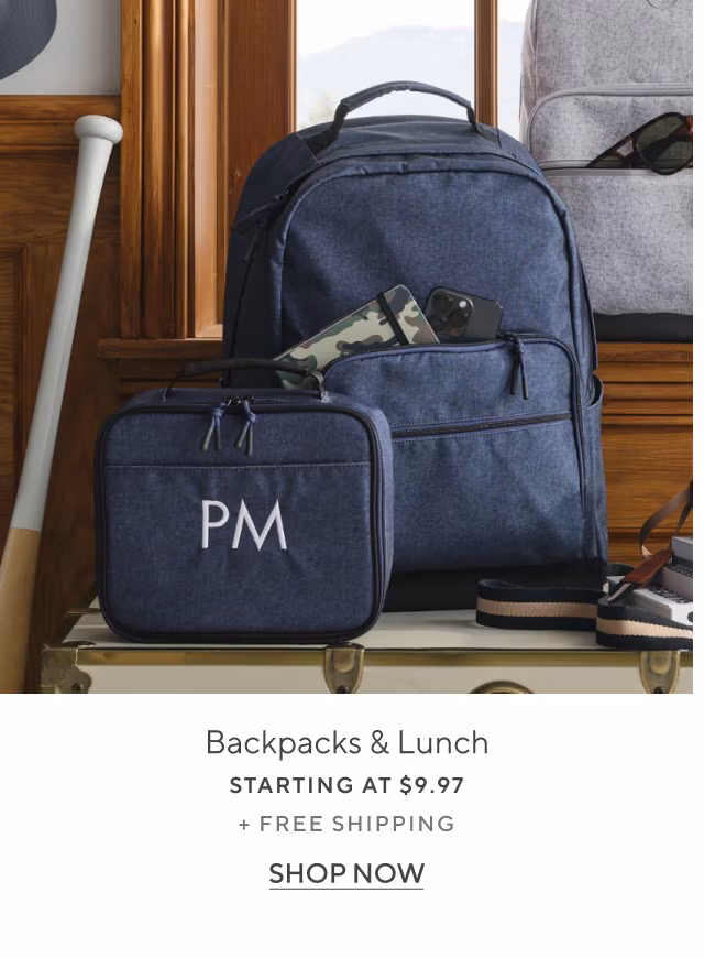 Backpacks and lunch