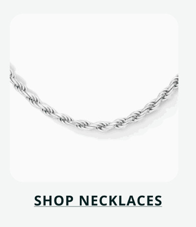 Silver rope necklace. Click here to shop necklaces