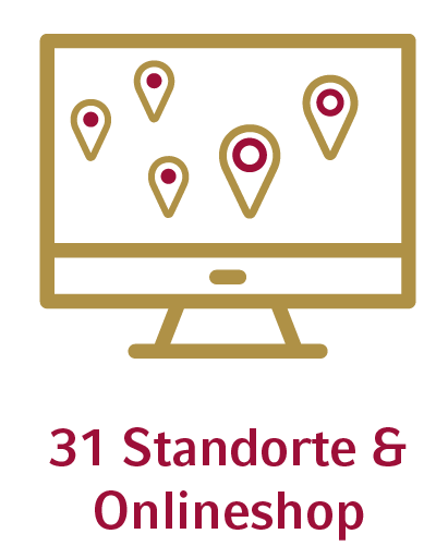 31 Standorte & Onlineshop