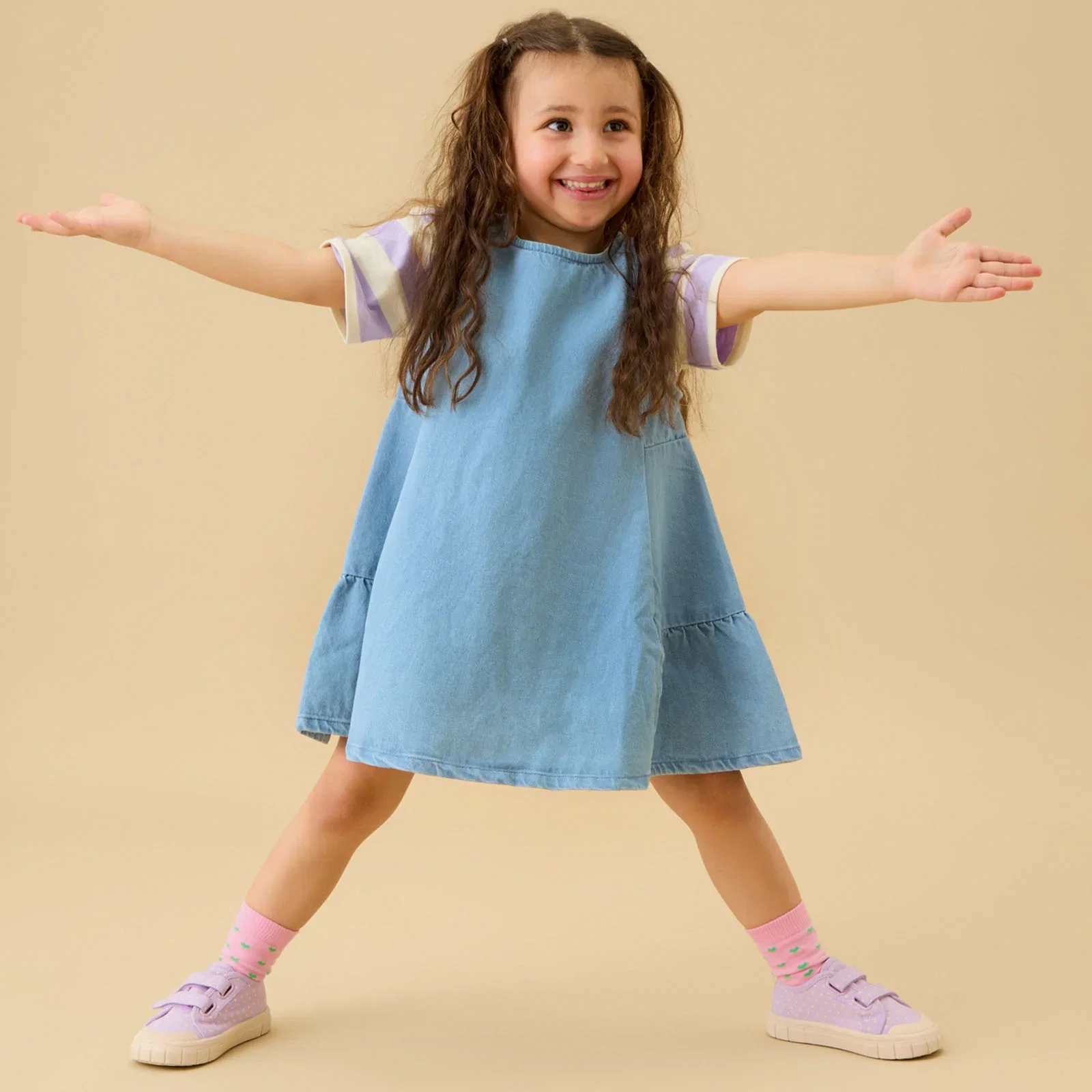 Image of KIDLY by MORI Light Denim Dress