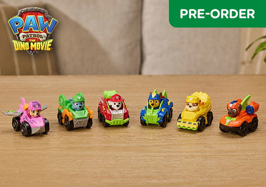 PAW Patrol: The Dino Movie Vehicles Pup Squad Racer 6 Pack