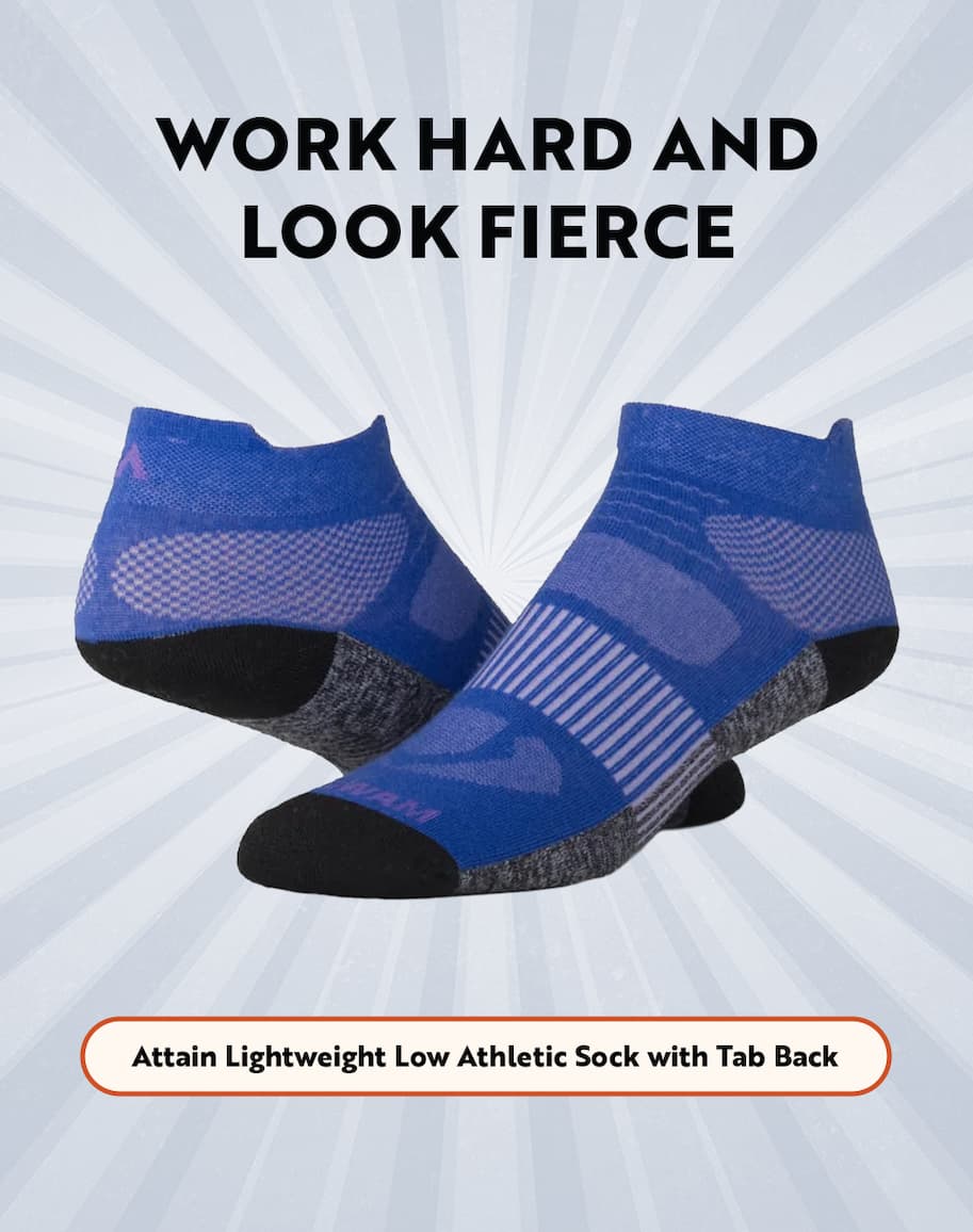 Attain Lightweight Low Athletic Sock with Tab Back