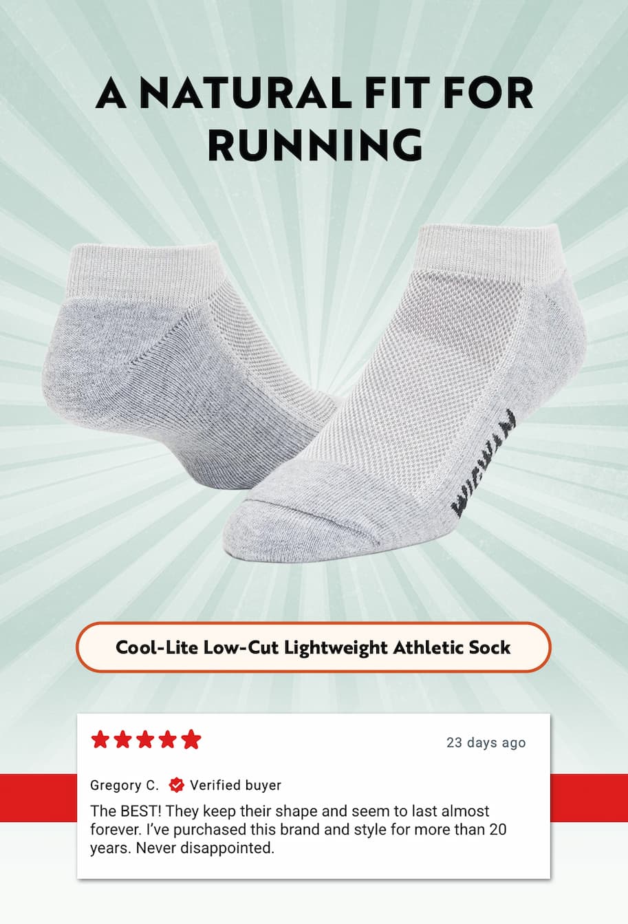 Cool-Lite Low-Cut Lightweight Athletic Sock