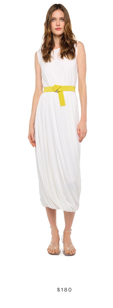 SLEEVELESS TWIST MIDCALF DRESS