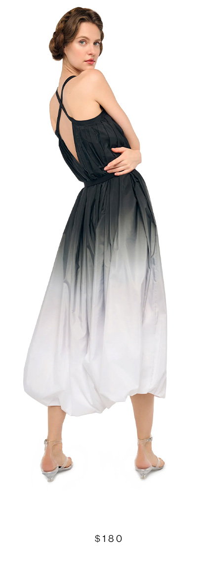 STRAP BUBBLE DRESS TO MIDCALF