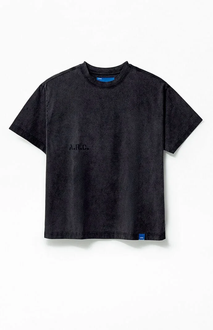 A.R.C. Men's Black Vintage Wash Heavyweight T-Shirt - Size Small