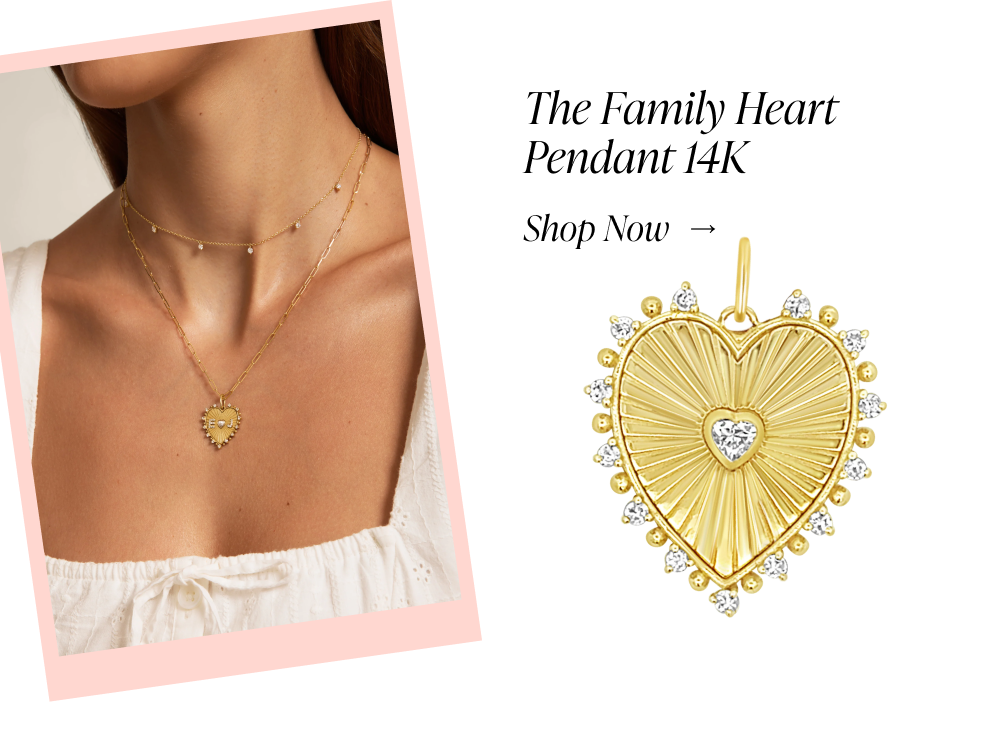 The Family Heart Pendant 14k Shop Now  →