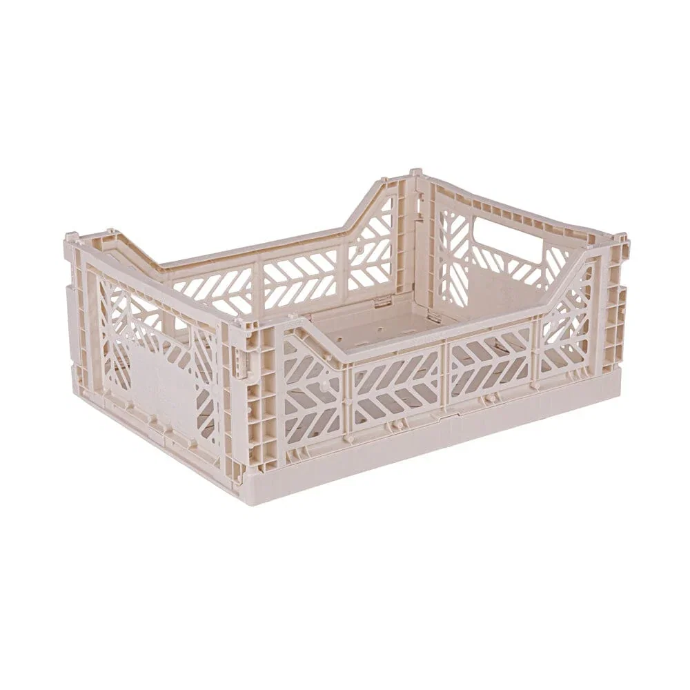 Image of Aykasa Midi Folding Crate, Coconut Milk