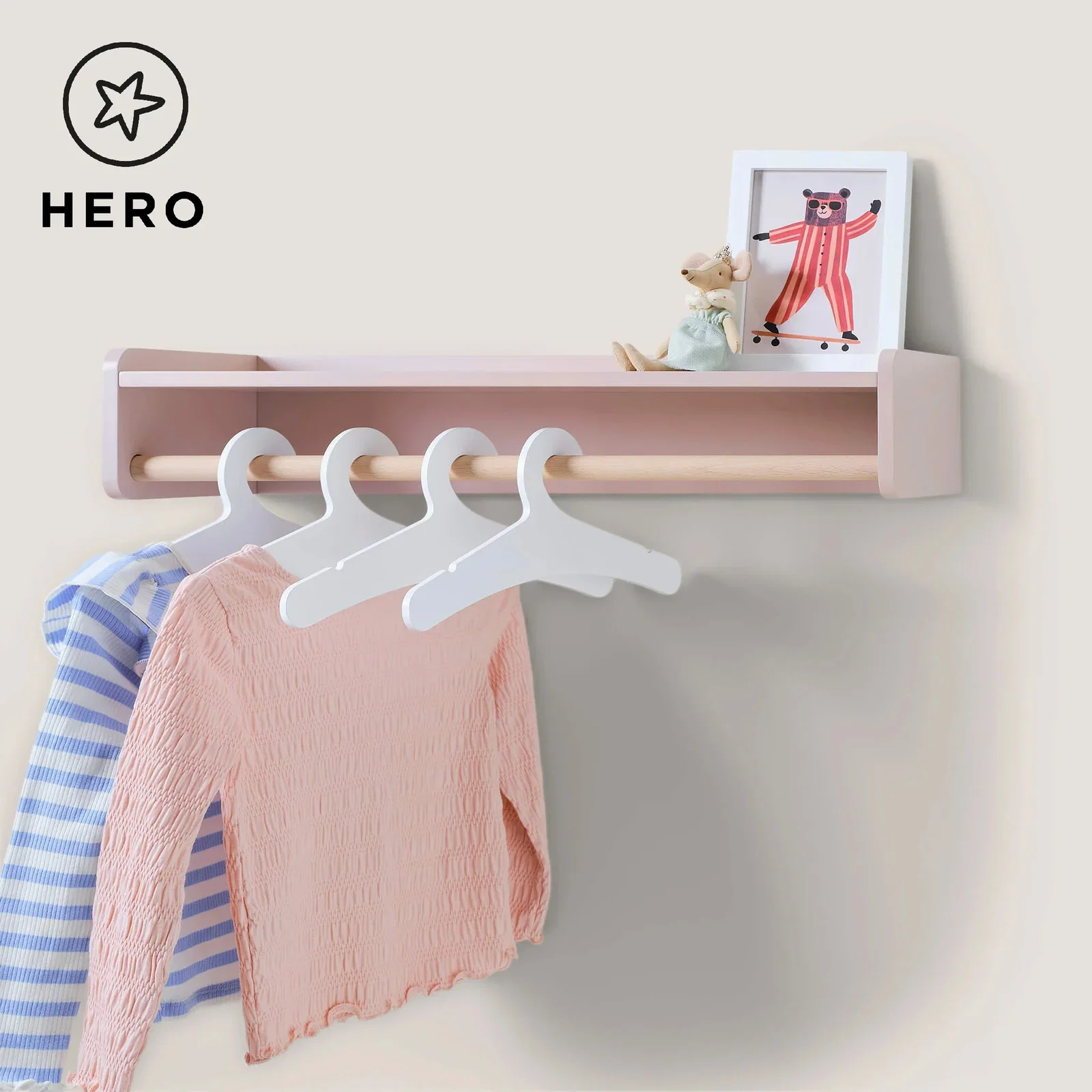 Image of Tomorrow's Clothes Rail, Chalk Pink