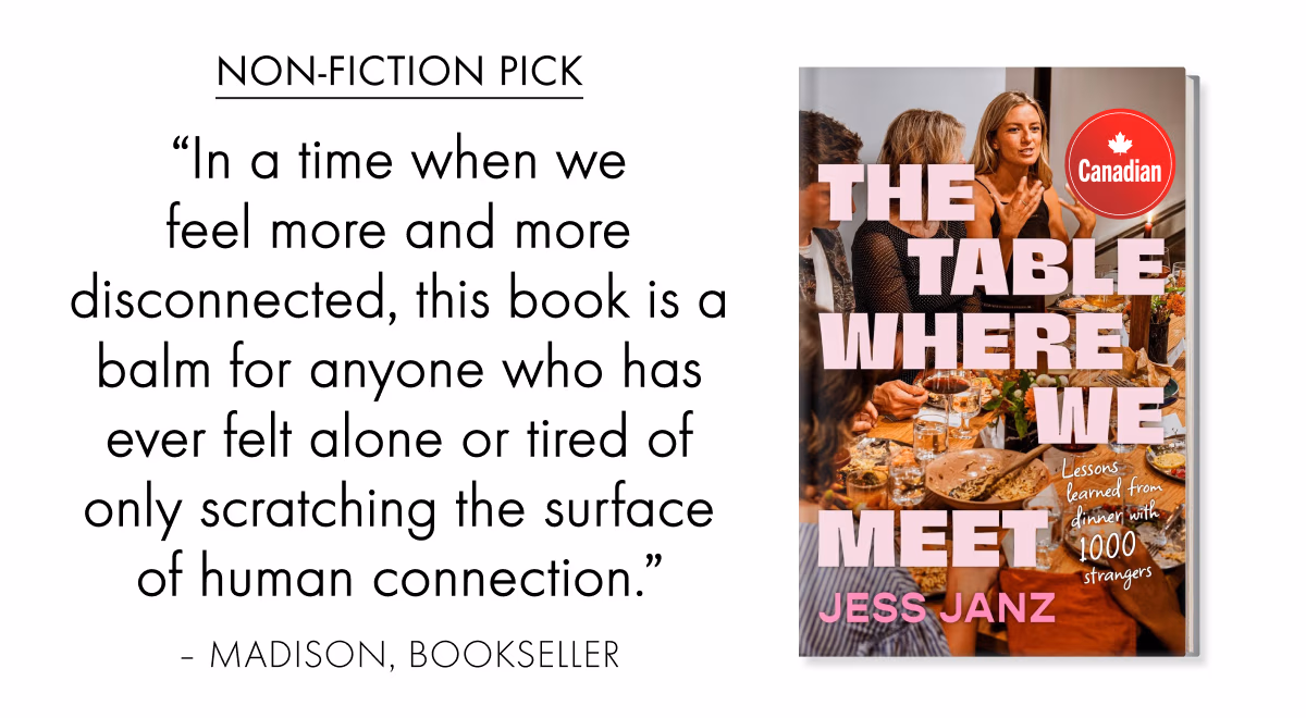 In a time when we feel more and more disconnected, this book is a balm for anyone who has ever felt alone or tired of only scratching the surface of human connection.