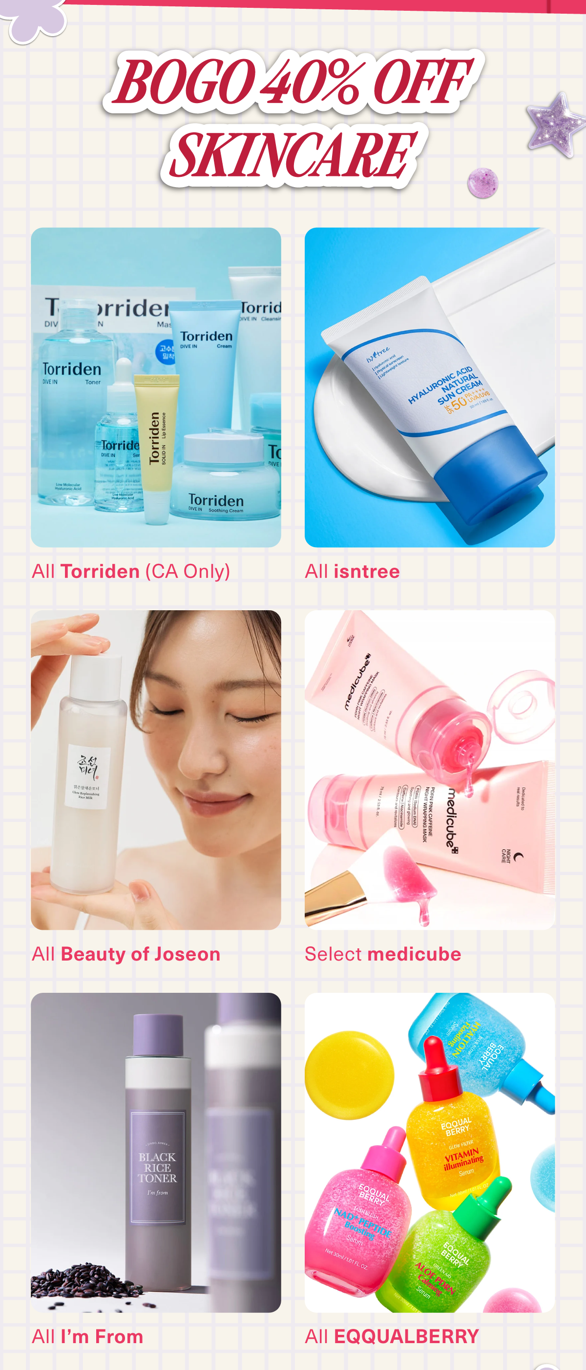 BOGO 40% OFF SKINCARE