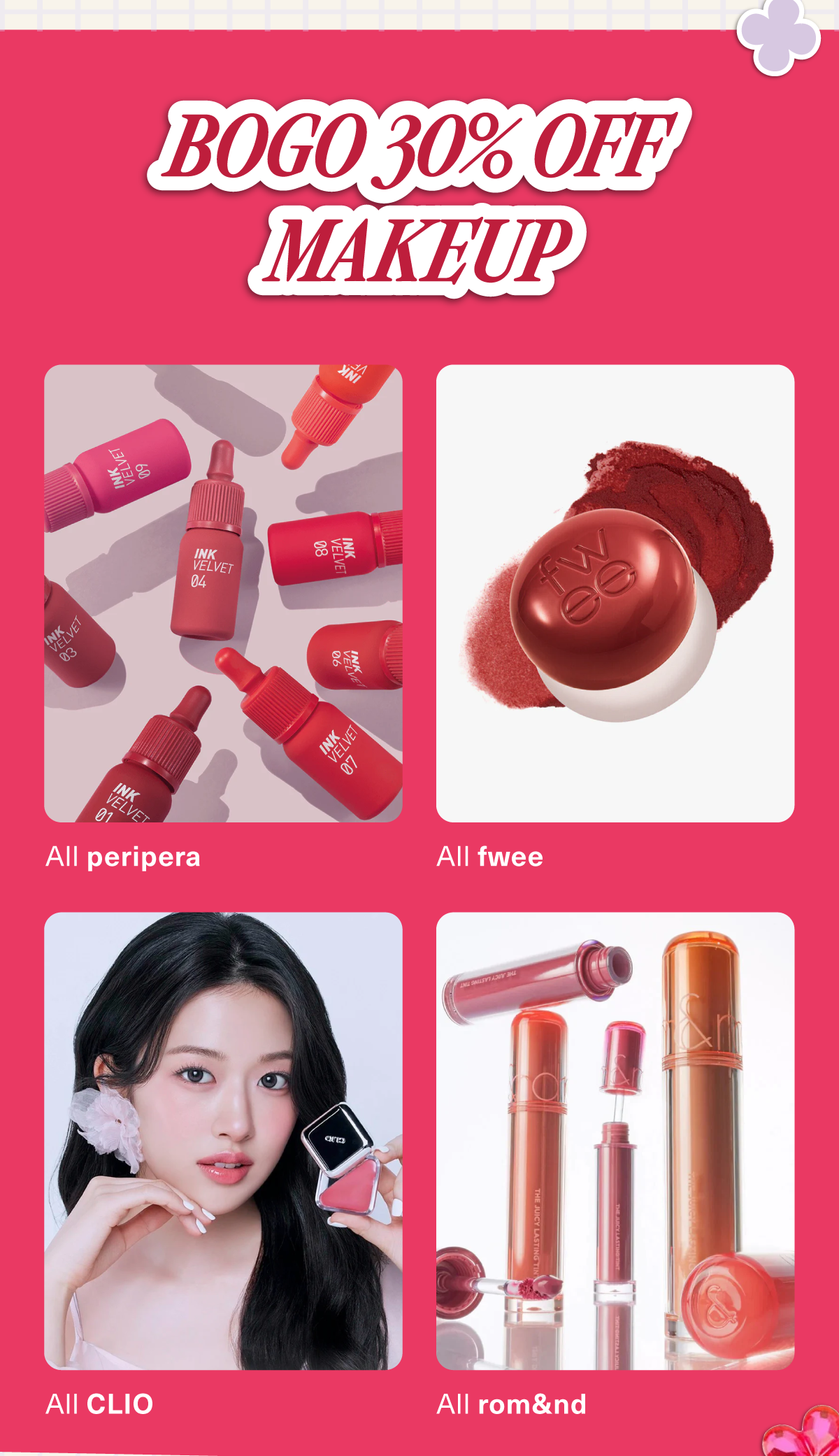 BOGO 30% OFF MAKEUP