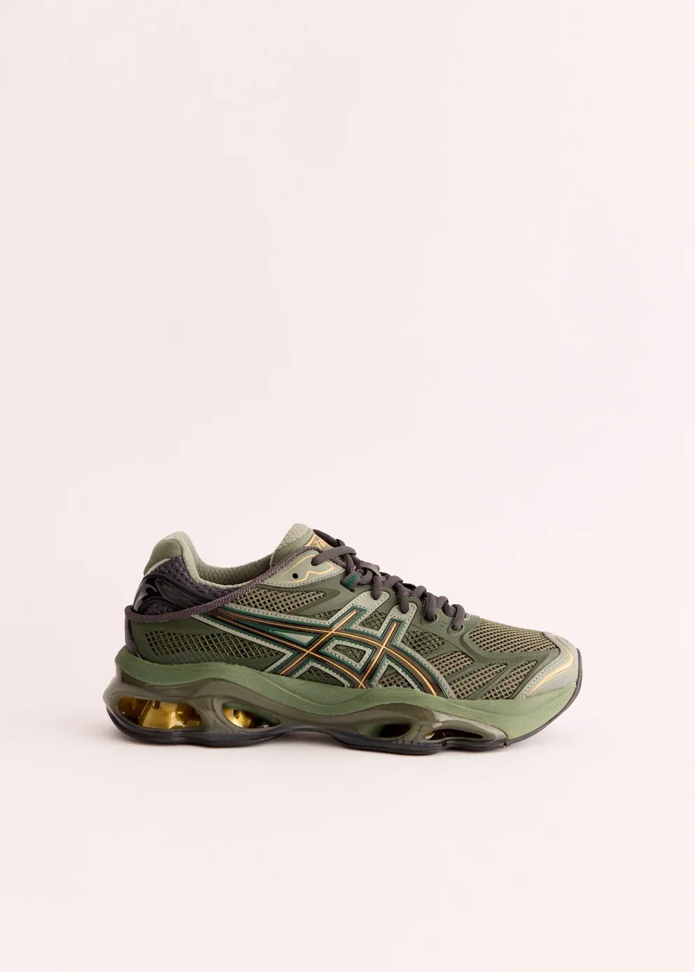 Image of Gel-Kinetic 2.0 'Obsidian Grey Olive' Sneakers