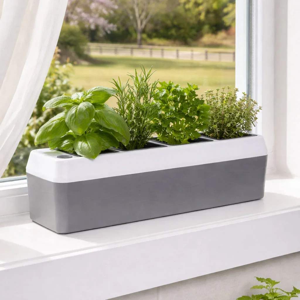 Image of Windowsill Herb Planter - Self Watering