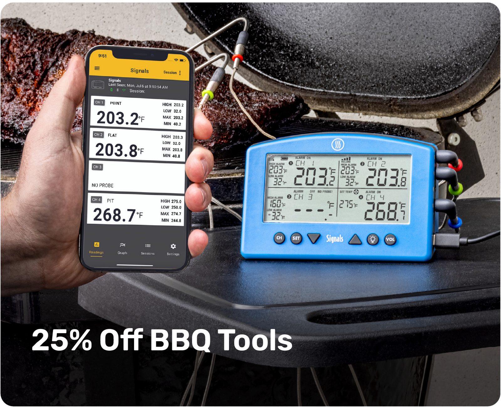 25% Off BBQ Tools (Signals and Brisket)