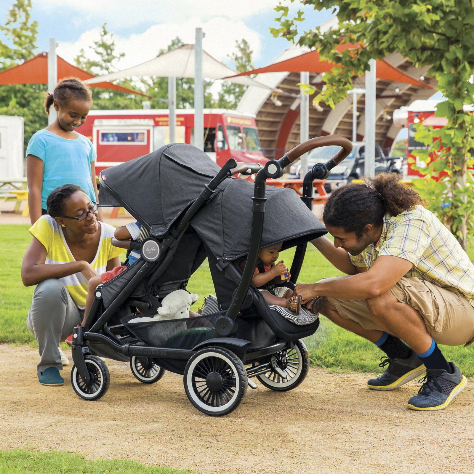 Austlen Entourage Double Stroller Bundle