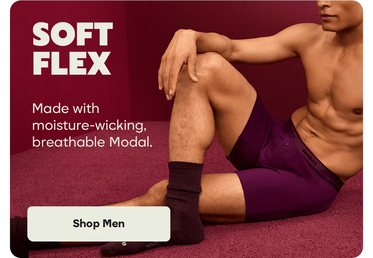 SOFT FLEX. Made with moisture-wicking, breathable Modal. Shop Men