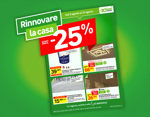 Rinnovare la casa con sconti fino al -25%