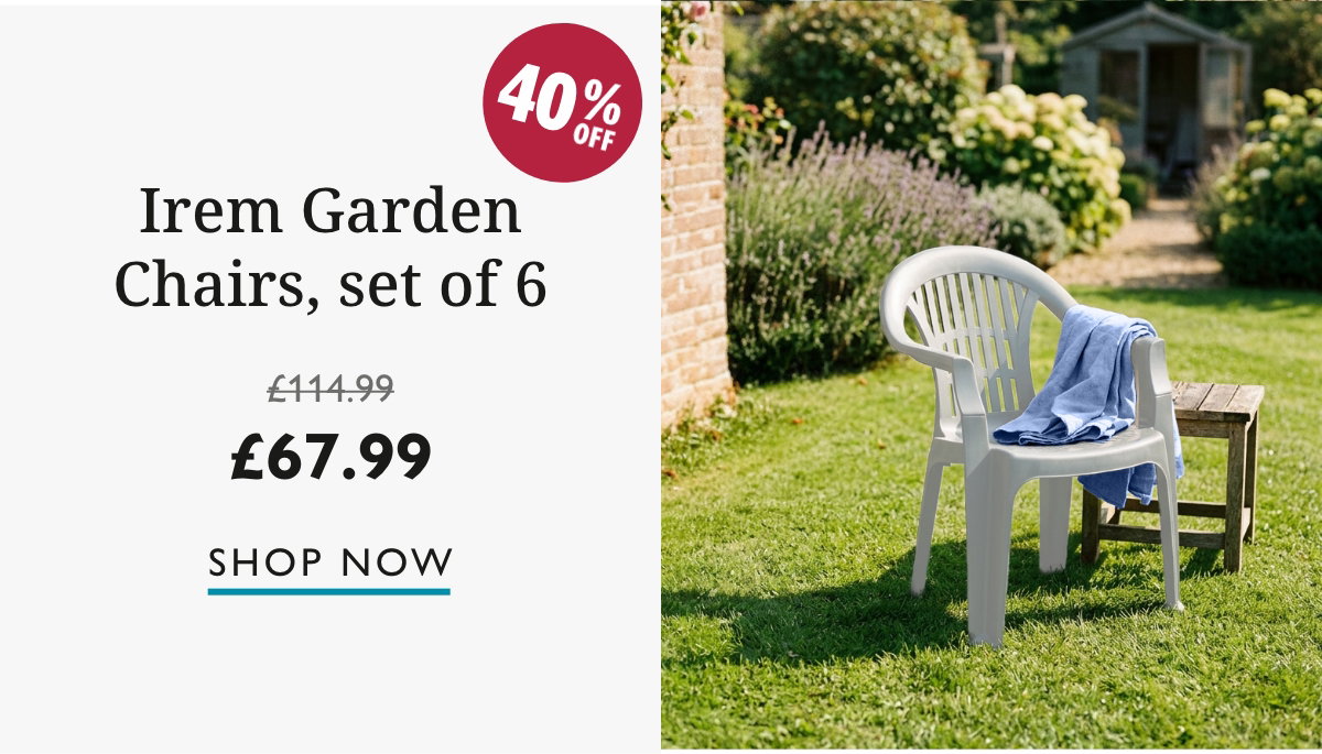 Irem Garden Dining Chairs - White - Pack of 6
