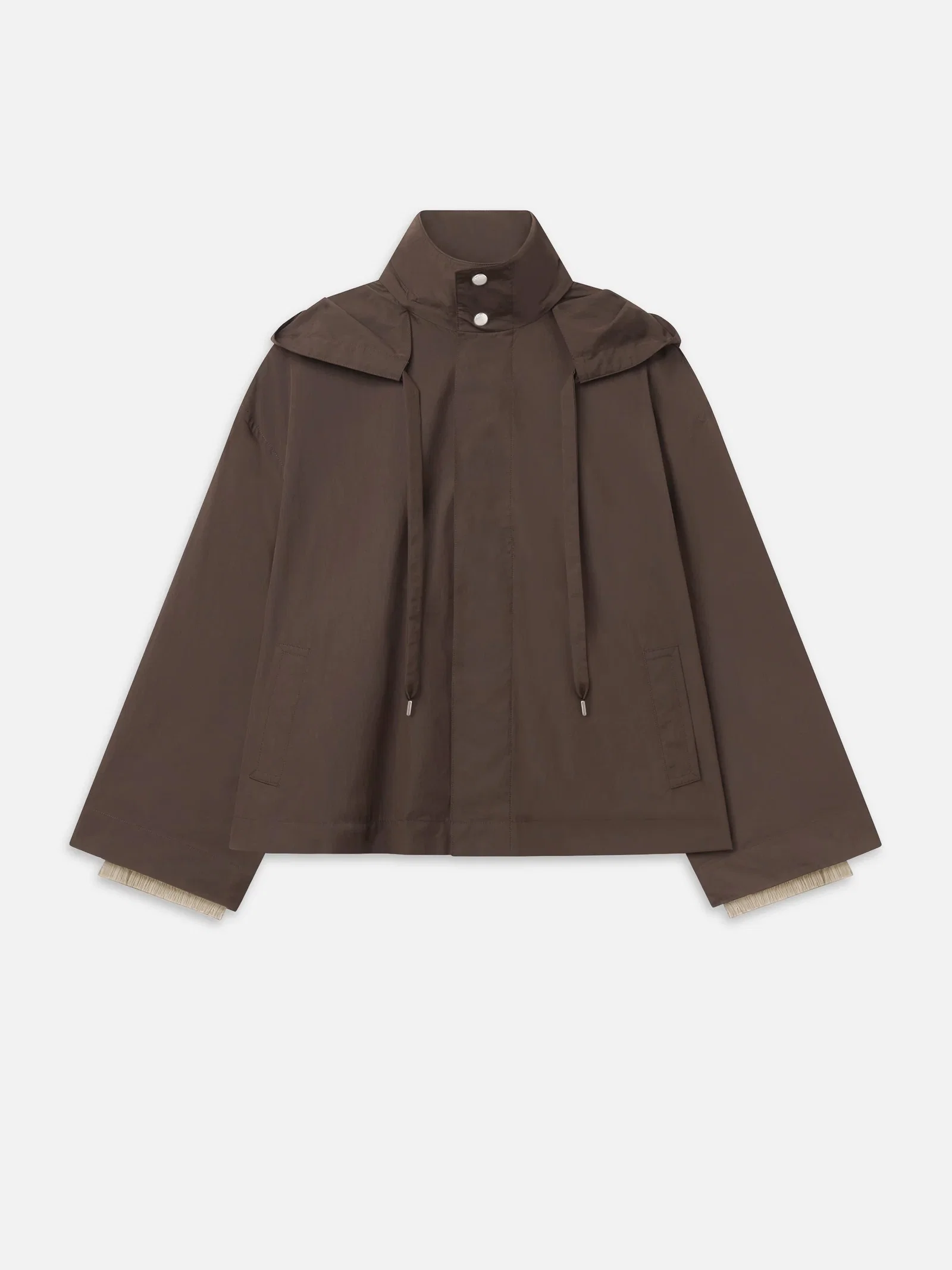 THE CROPPED CANOPY JACKET IN ASH BROWN