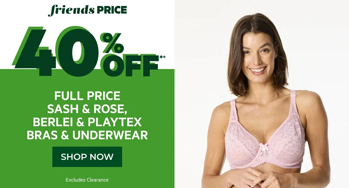 40% Off Sash& Rose, Berlei & Playtex Bras & Underwear