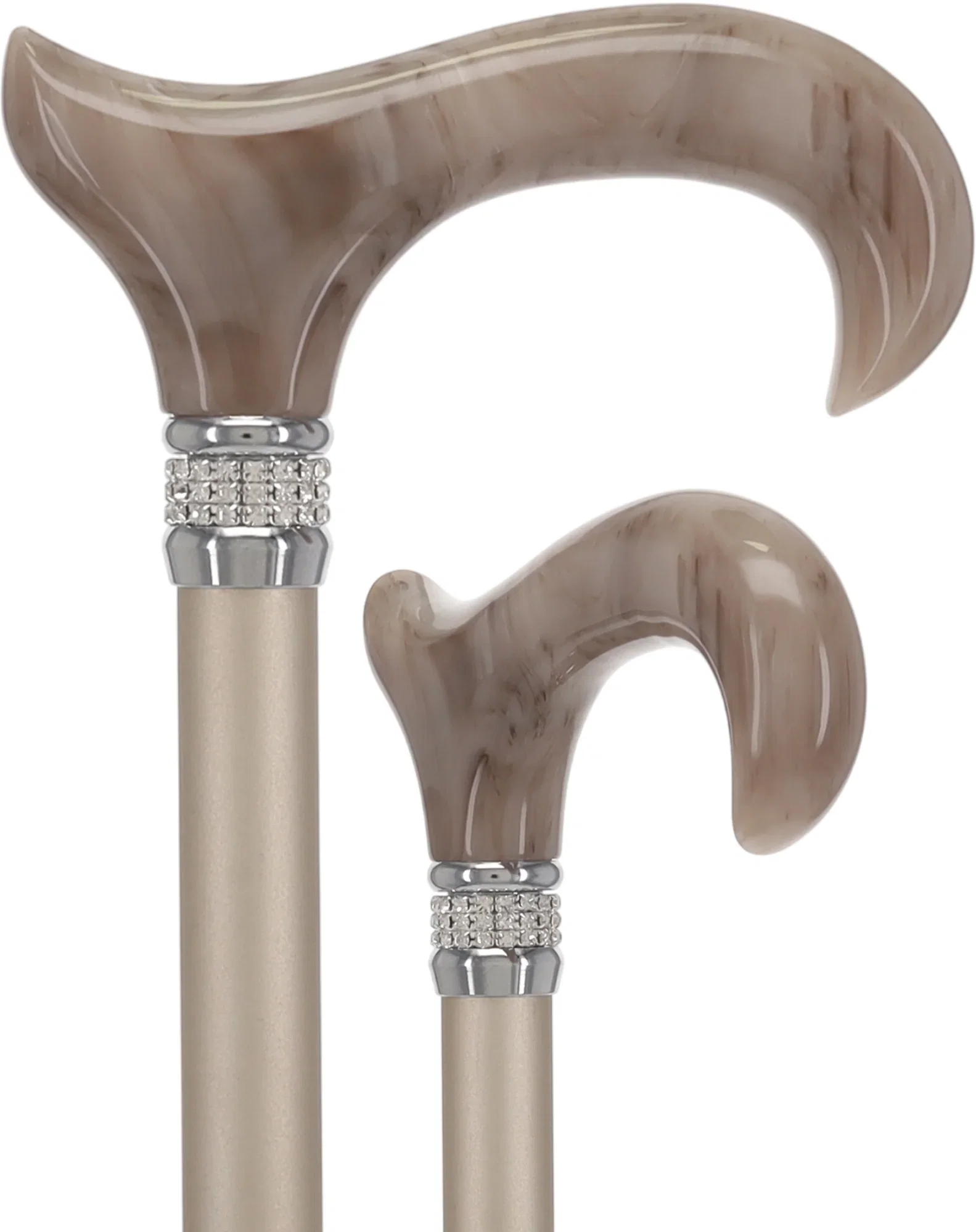 Image of Exquisite Rhinestone Pearlz Adjustable Orthopedic Derby Cane