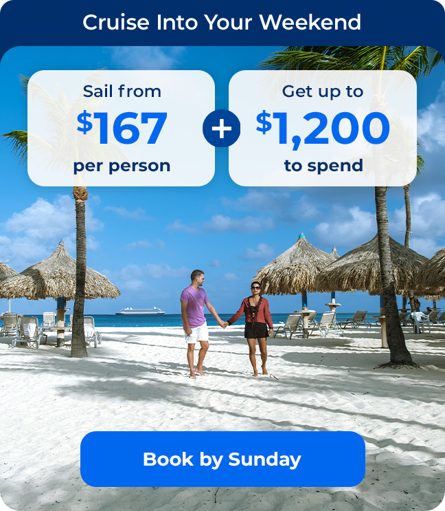 Weekend cruises from $189/person