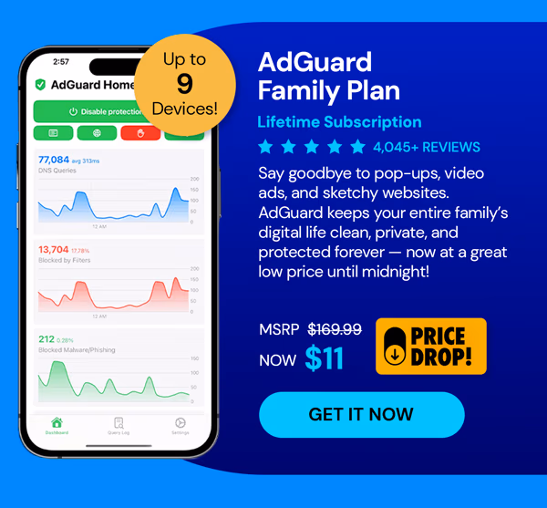 AdGuard Family Plan: Lifetime Subscription