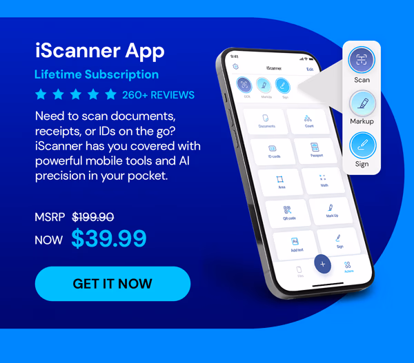 iScanner App: Lifetime Subscription