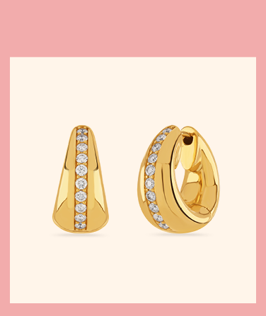 Day Diamonds 18ct Yellow Gold Diamond Hinged Hoop Earrings