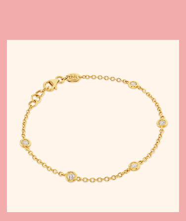 Day Diamonds 18ct Yellow Gold Spectacle Set Diamond Bracelet