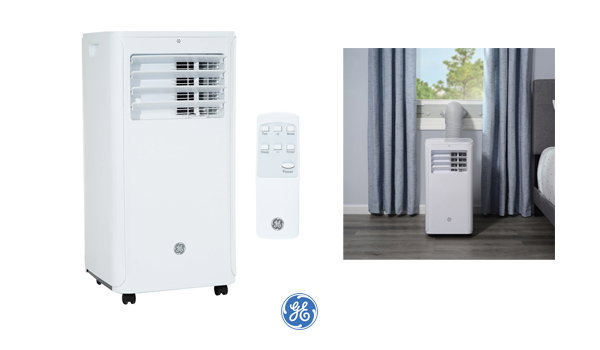 6,100 BTU Portable Air Conditioner with Dehumidifier, White - Refurbished