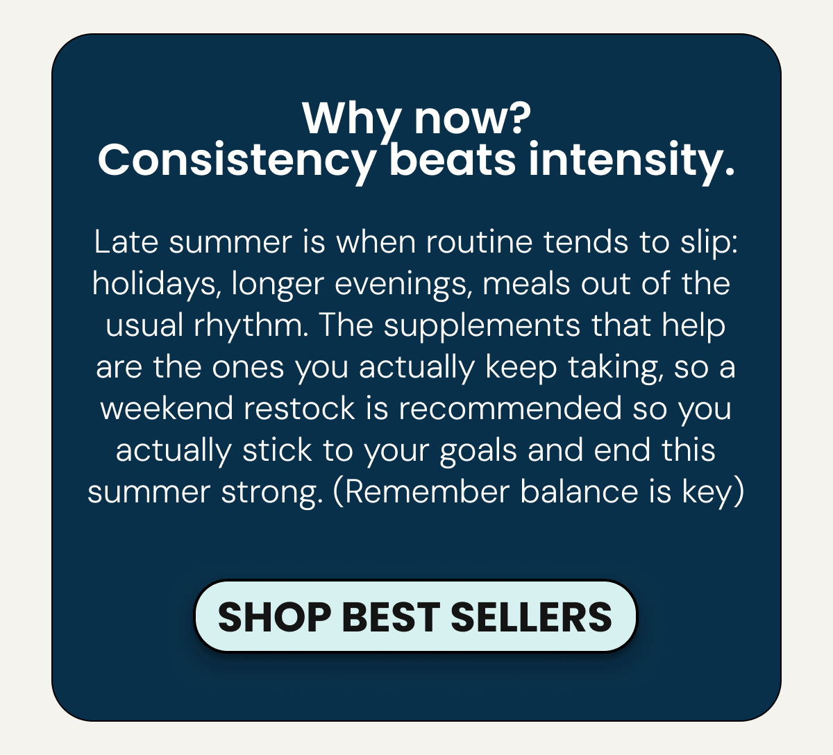 15% off the store, your health is an evolution