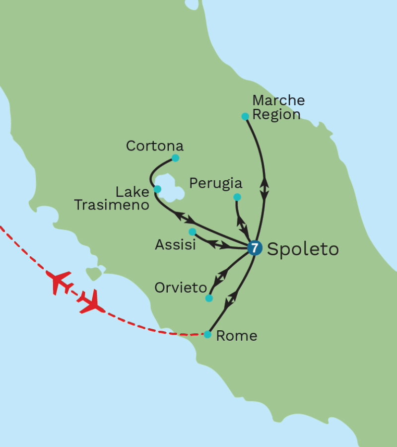 Umbria: Heart of Italy - Map