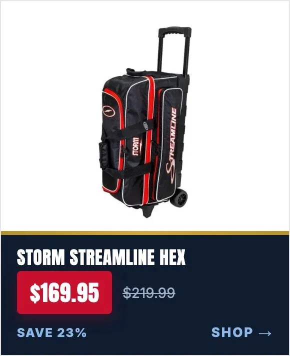 Storm Streamline 3 Ball Roller Hex Black Red Bowling Bag
