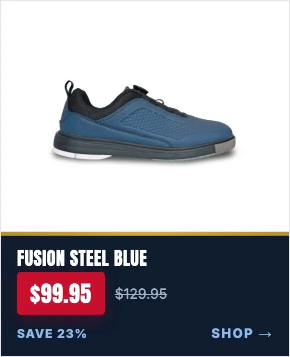 Brunswick Men's Fusion Steel Blue Right Hand Bowling Shoes
