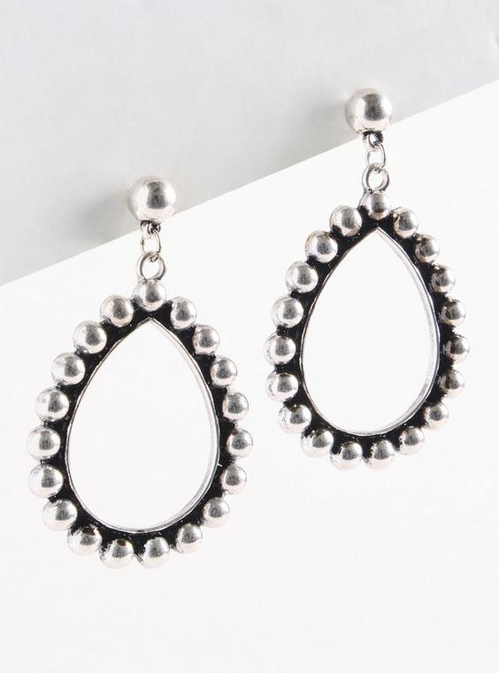 Antique Silver Teardrop Earrings