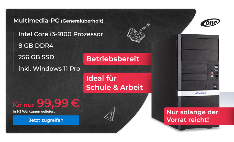 Aufgearbeiteter Multimedia PC für nur 99,99€!
