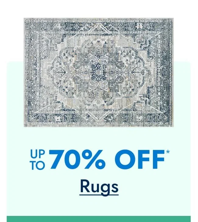 Up to 70% off Rugs