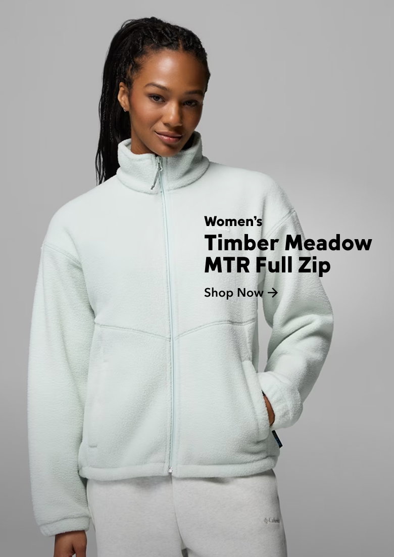 Women's light blue Timber Meadow MTR Full Zip. Shop Now