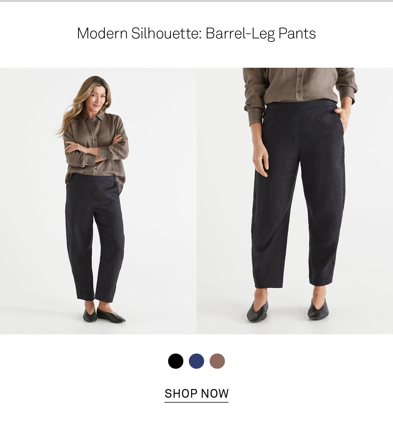 Linen Barrel Pant