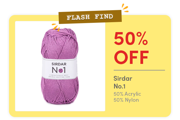 FLASH FIND: 50% Off Sirdar No.1