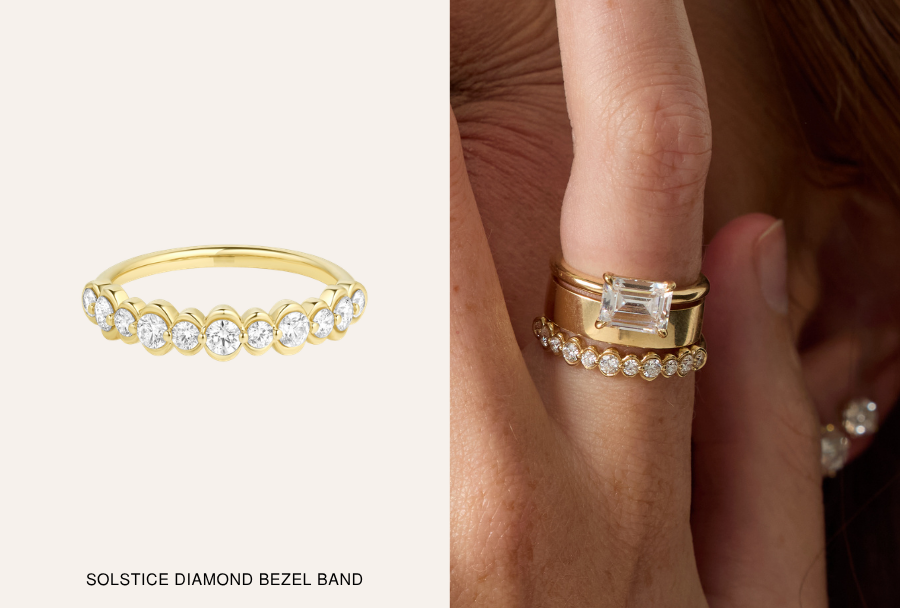 Solstice Diamond Bezel Band